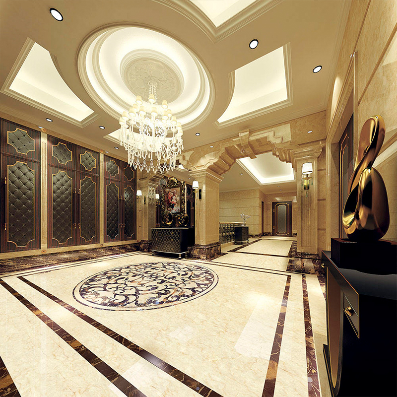 Custom High End Waterjet Parquet Flooring Luxury Solid Wood Flooring for Home Villas and Commercial Spaces