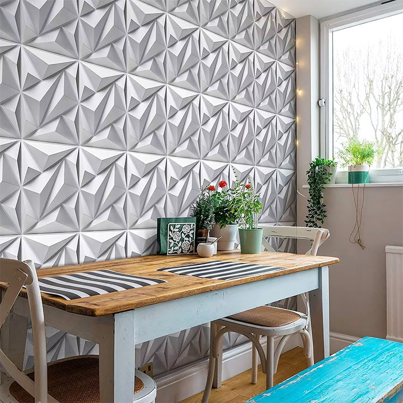 3D Decorative Wall Panels, Artistic Relief Wall Panels with Recessed and Raised Shapes, Modular 3D Art Wall Decoration Systems