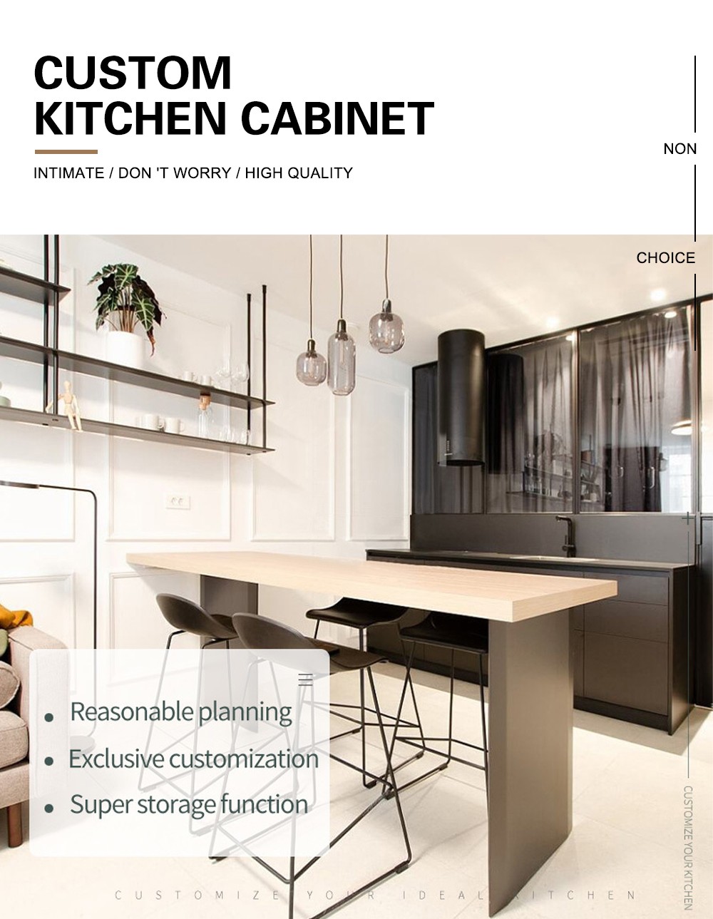 Modern designUV lacquer with HDF kitchen cabinets GK1173