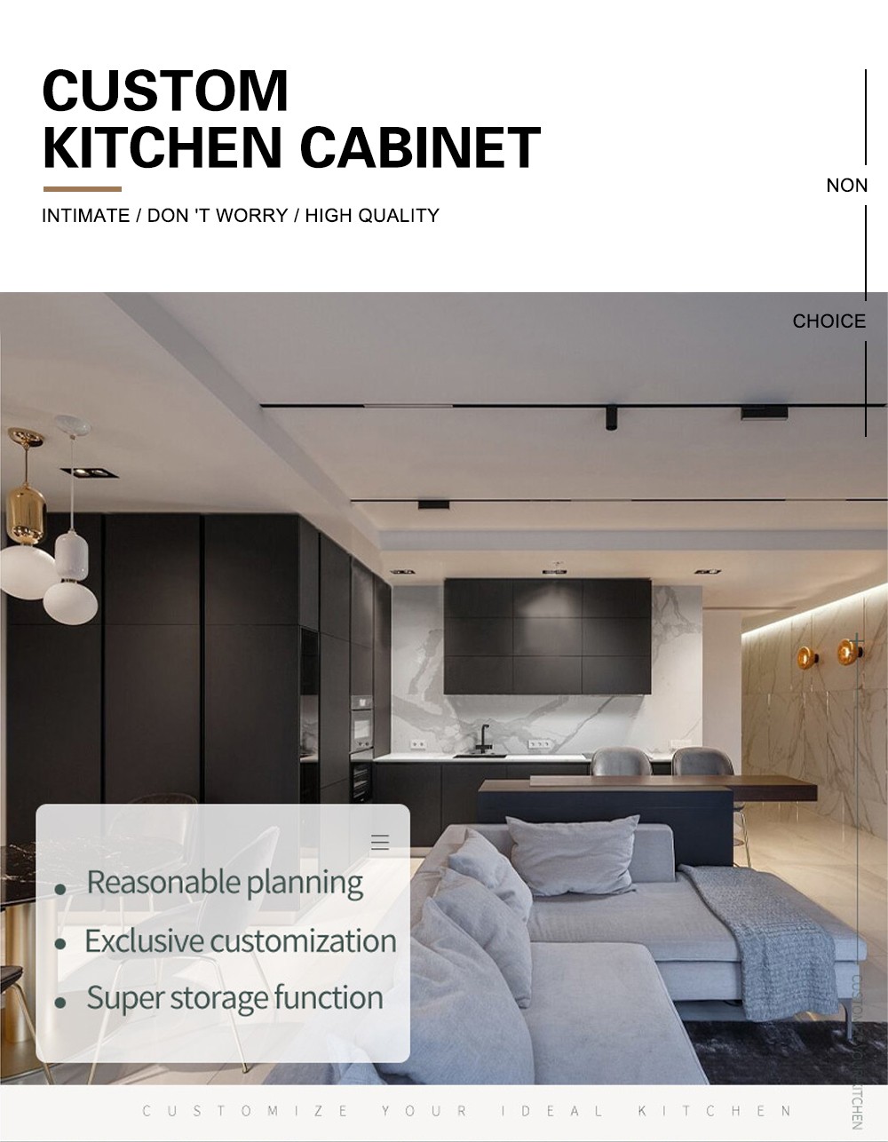 Modern designUV lacquer with HDF kitchen cabinets GK1174