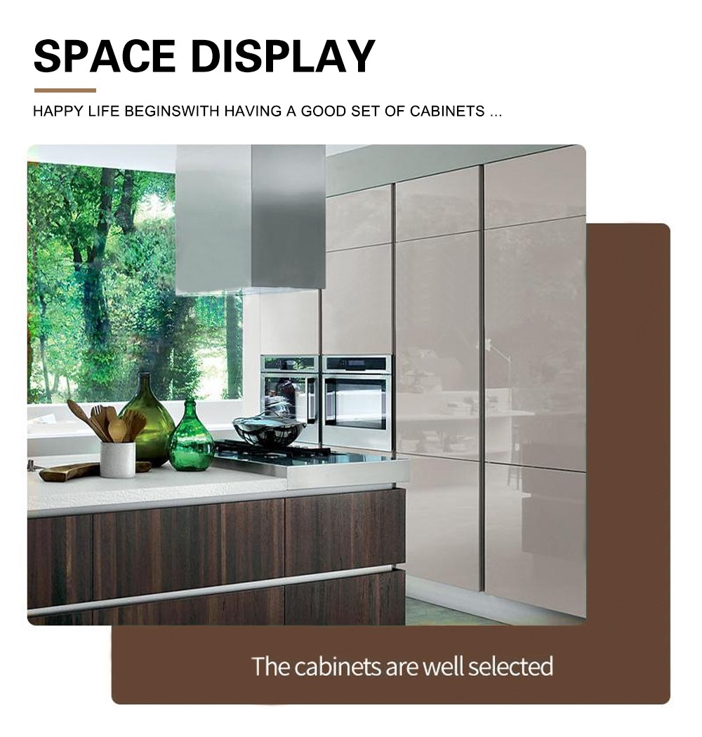 Modern style Kitchen cabinet Melamine with particle board -GK-404