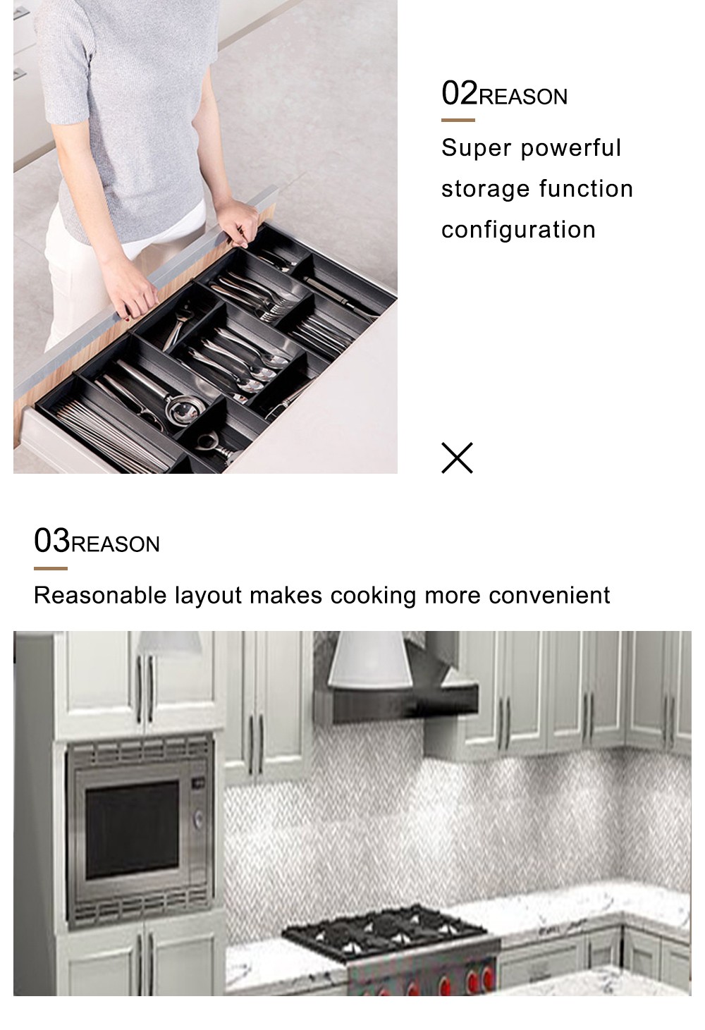 Nordic style Classical style kitchen PVC with HDF GK-1165