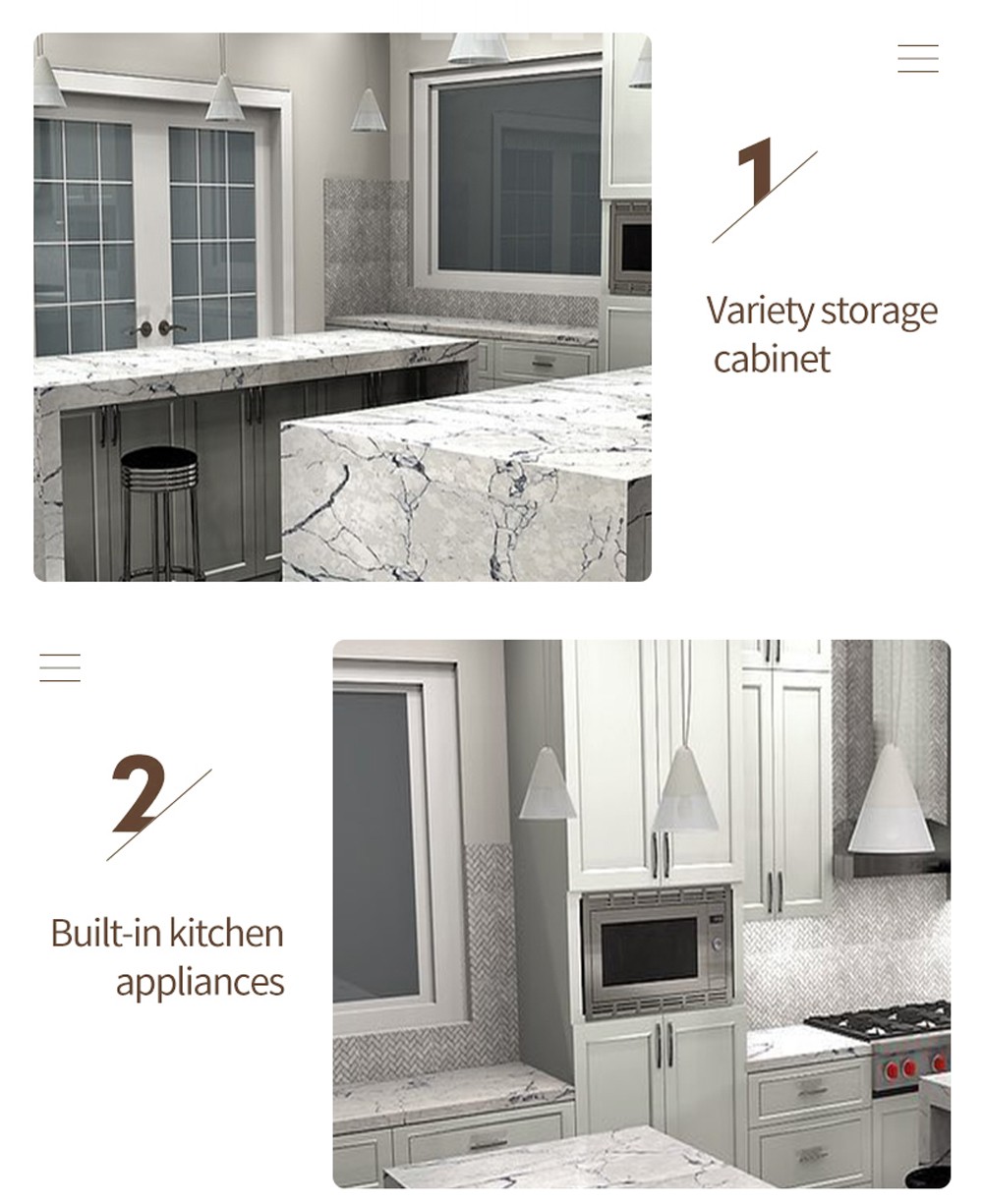 Nordic style Classical style kitchen PVC with HDF GK-1165