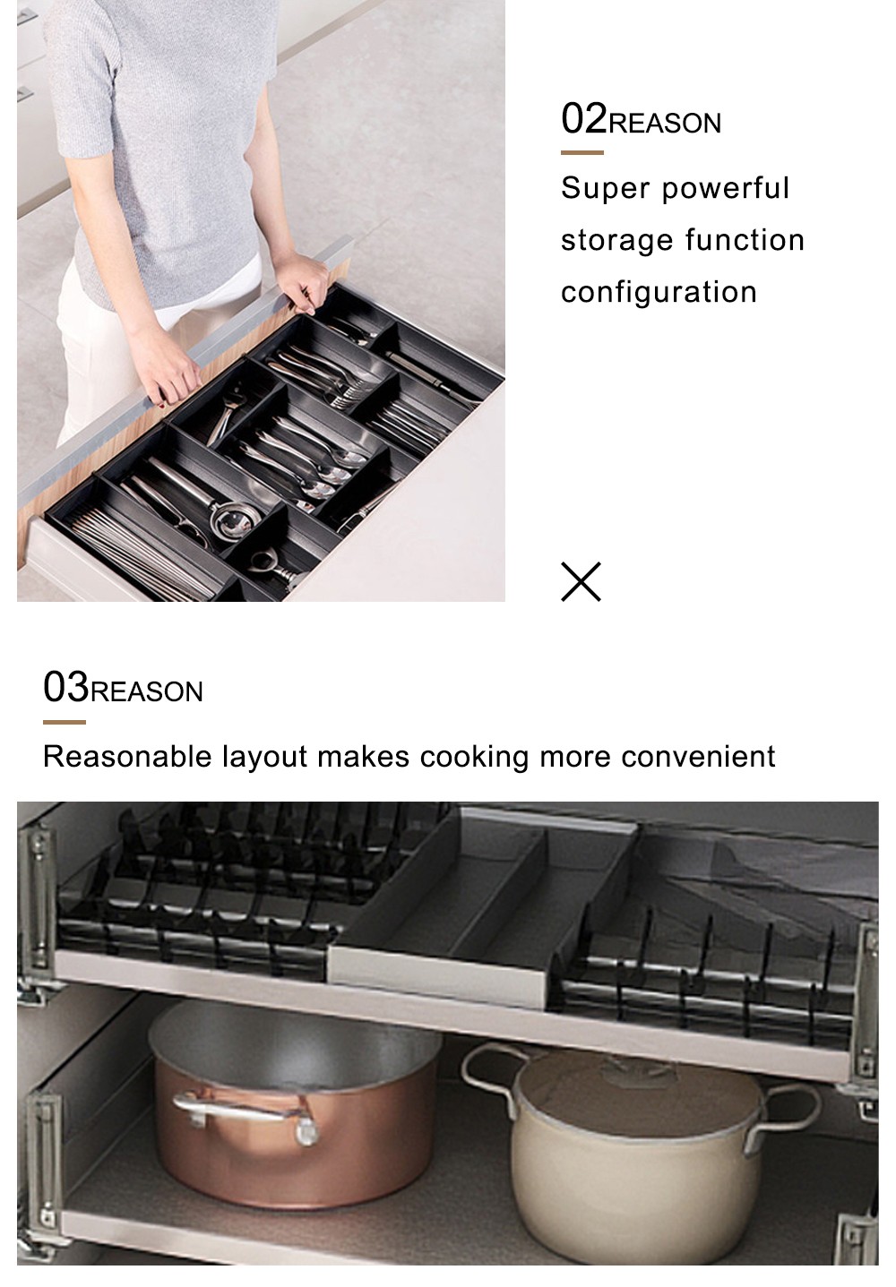 2020 Hot sale Melamine with particle board Modern kitchen-GK-011
