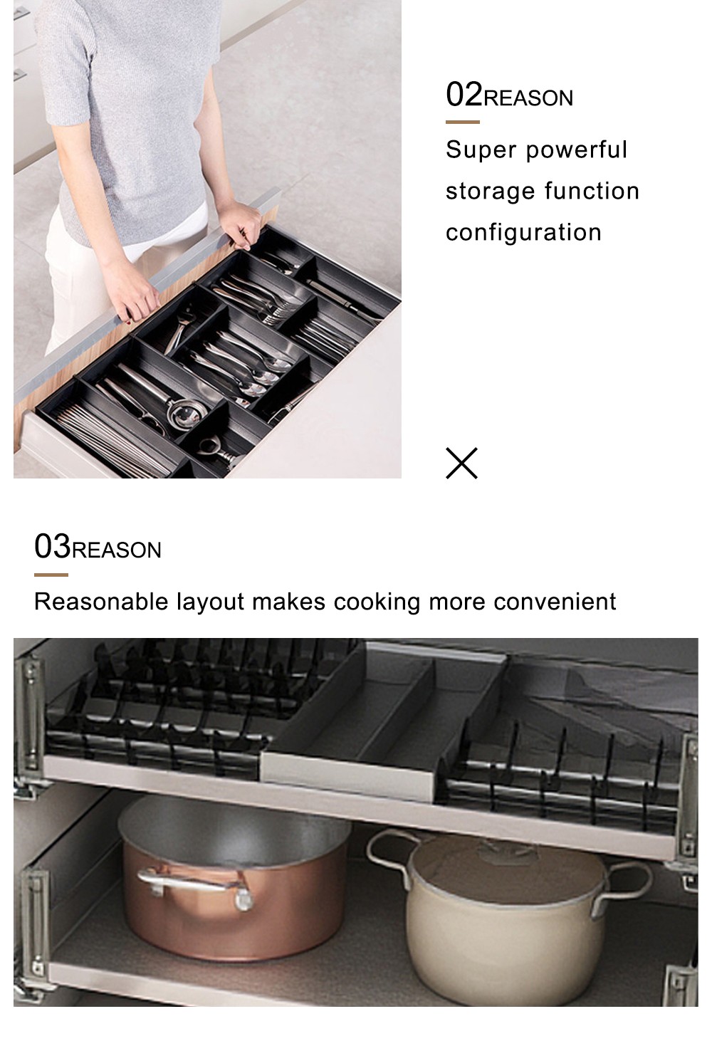 2020 Hot sale Modern Melamine with particle board Kitchen cabinet-GK-015