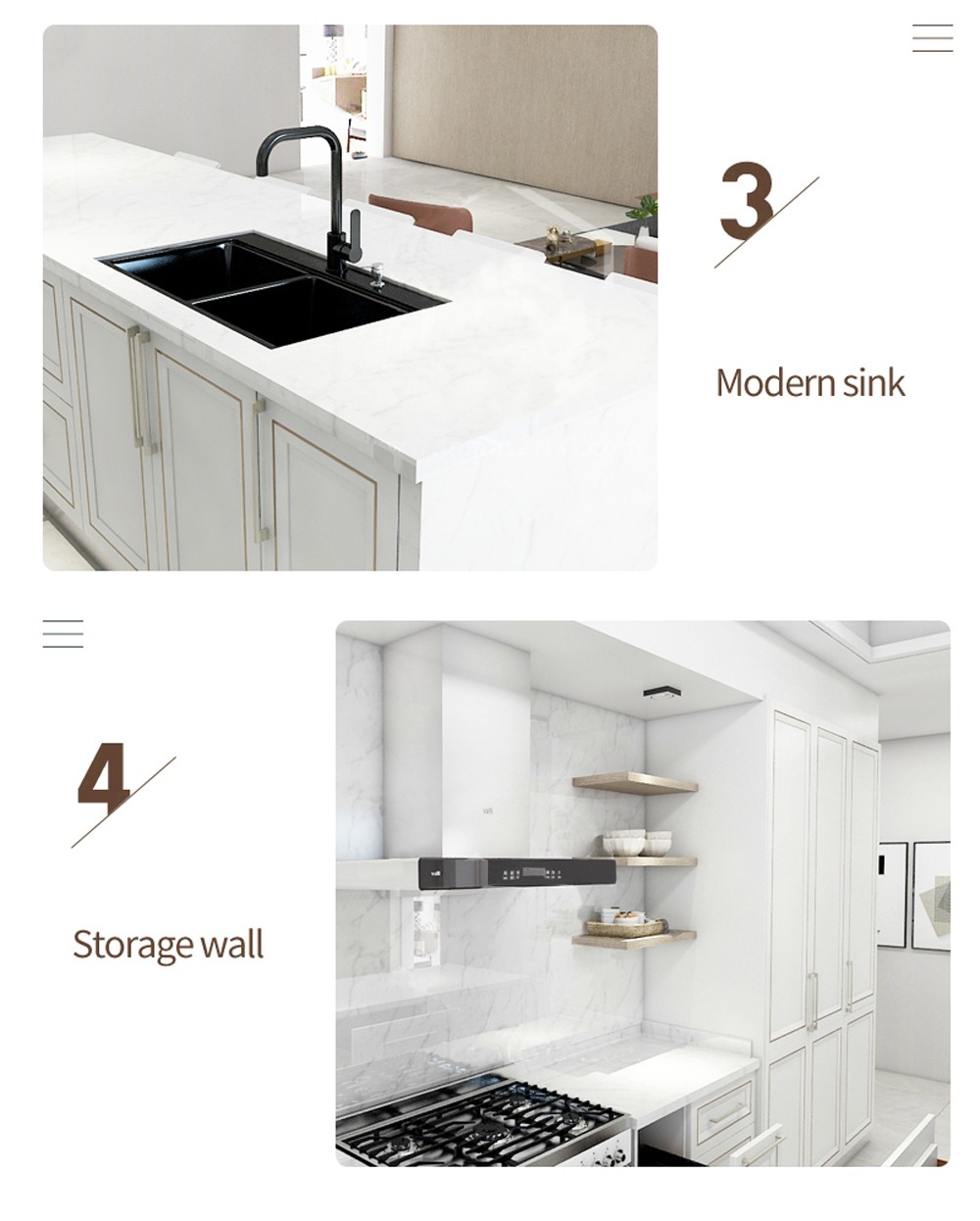 2020 Hot sale Modern Melamine with particle board Kitchen cabinet-GK-015