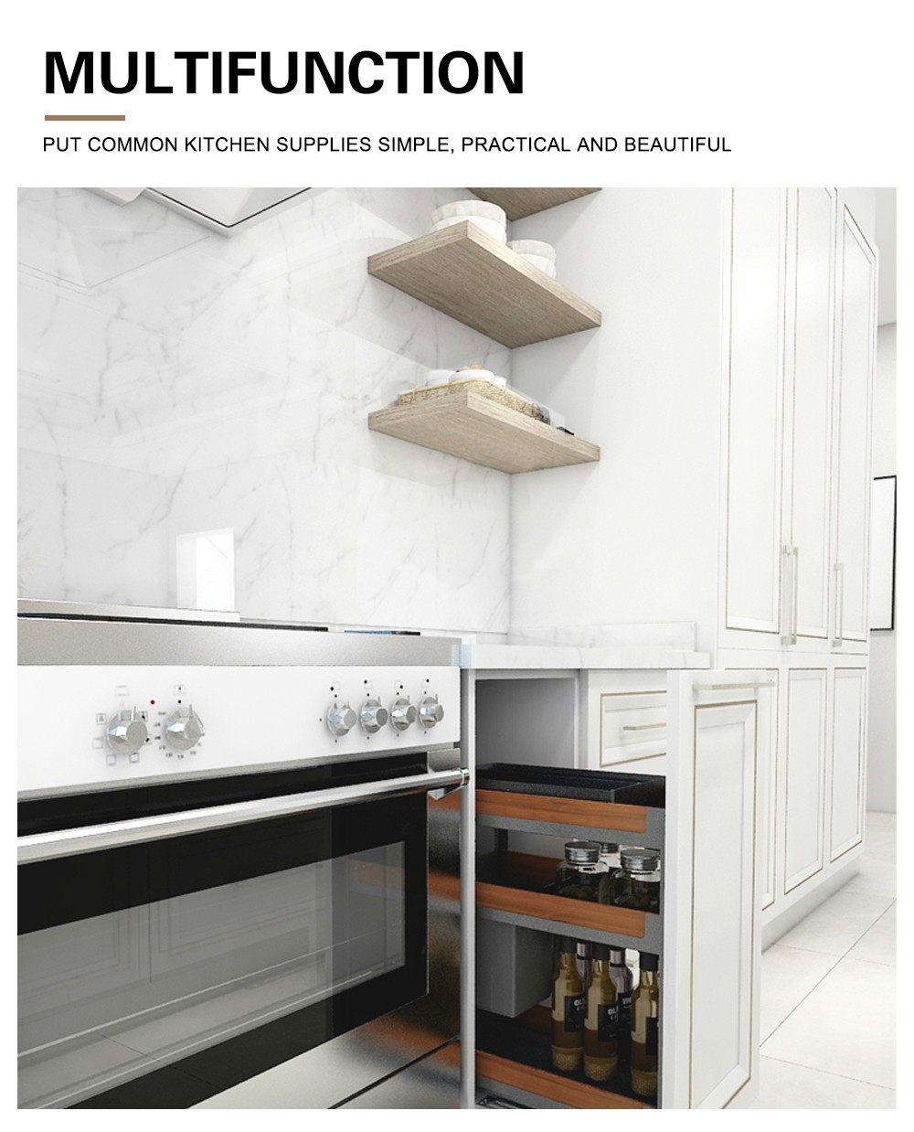 2020 Hot sale Modern Melamine with particle board Kitchen cabinet-GK-015