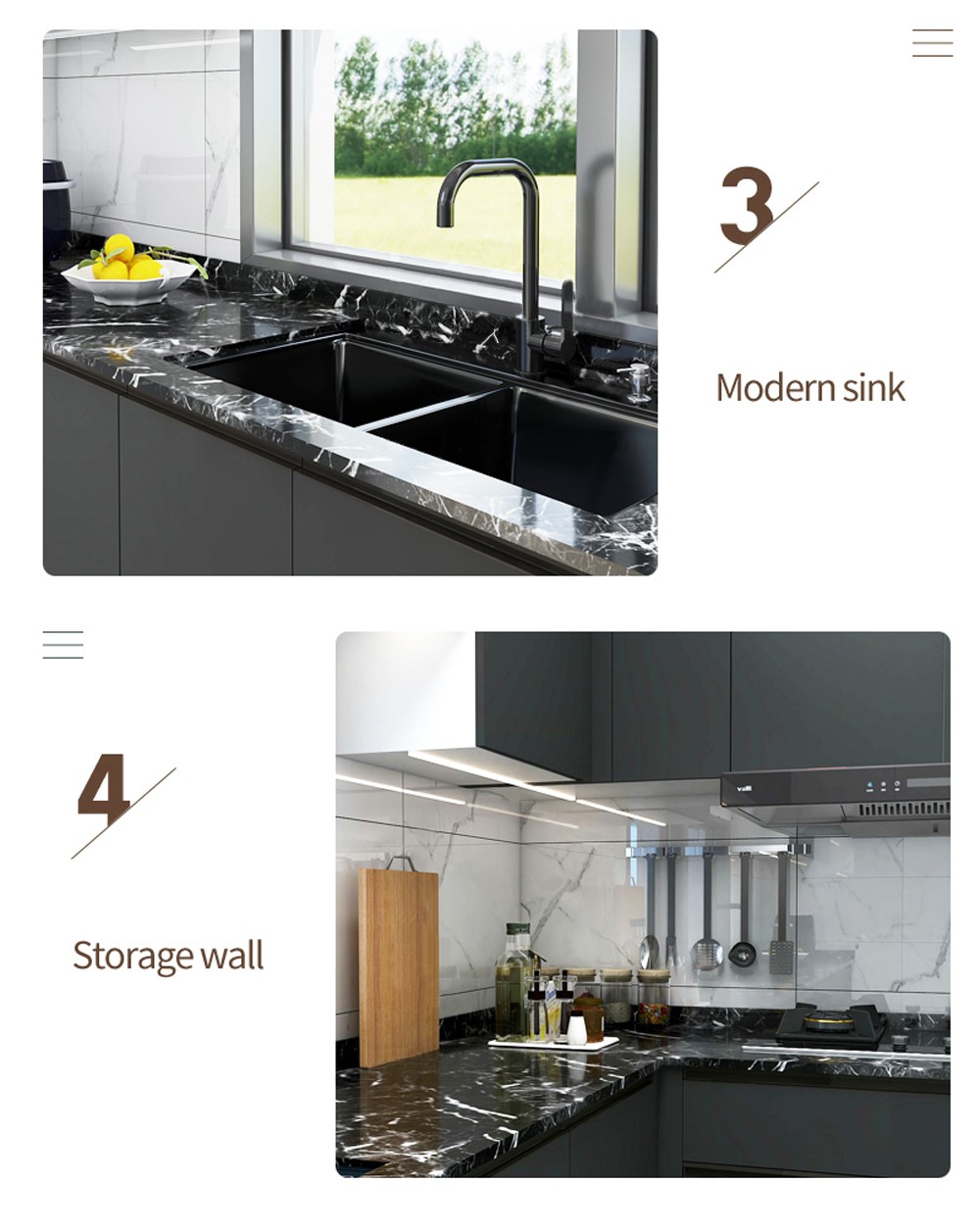 2020 Hot sale Modern UV Lacquer with HDF Kitchen cabinet-GK-014