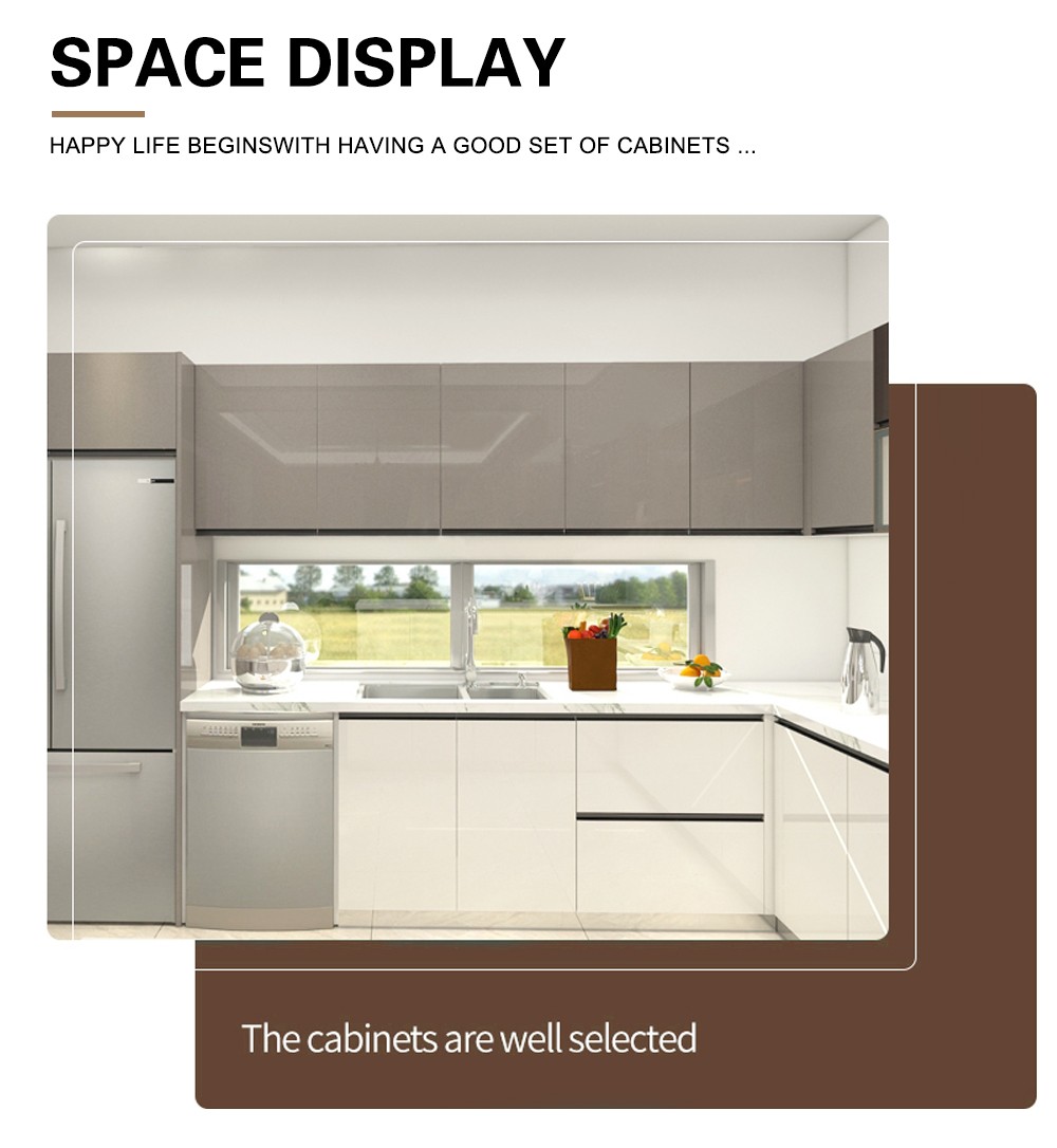 2020 Hot sale UV Lacquer with HDF Modern Kitchen cabinet-GK-004