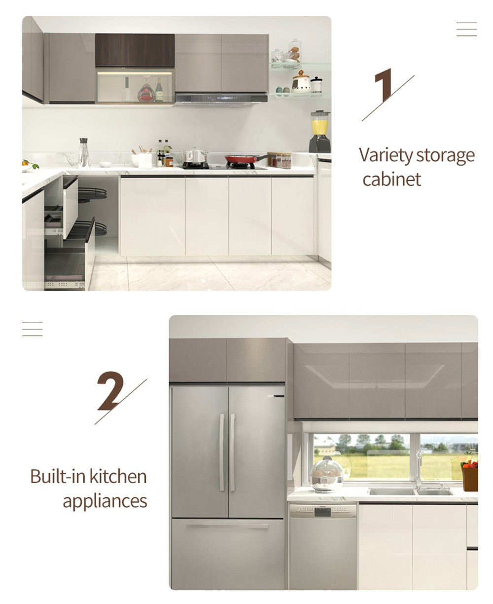 2020 Hot sale UV Lacquer with HDF Modern Kitchen cabinet-GK-004