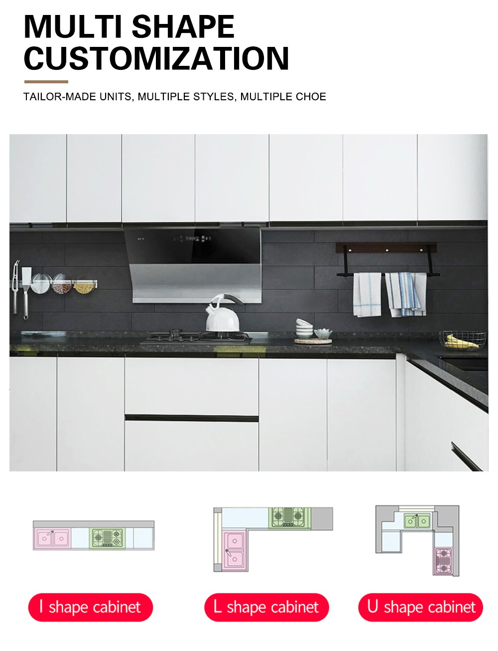 2020 Hot sale UV Lacquer with HDF Modern kitchen-GK-013
