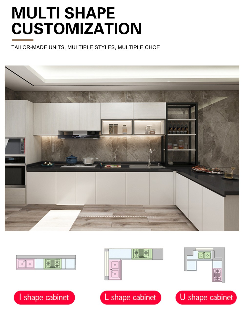 2020 Modern UV Lacquer with HDF Kitchen cabinet-GK-001