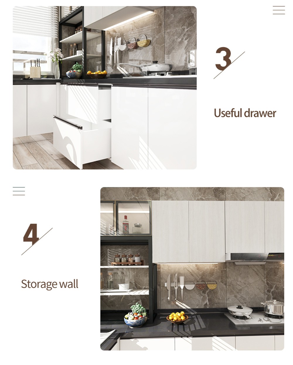 2020 Modern UV Lacquer with HDF Kitchen cabinet-GK-001