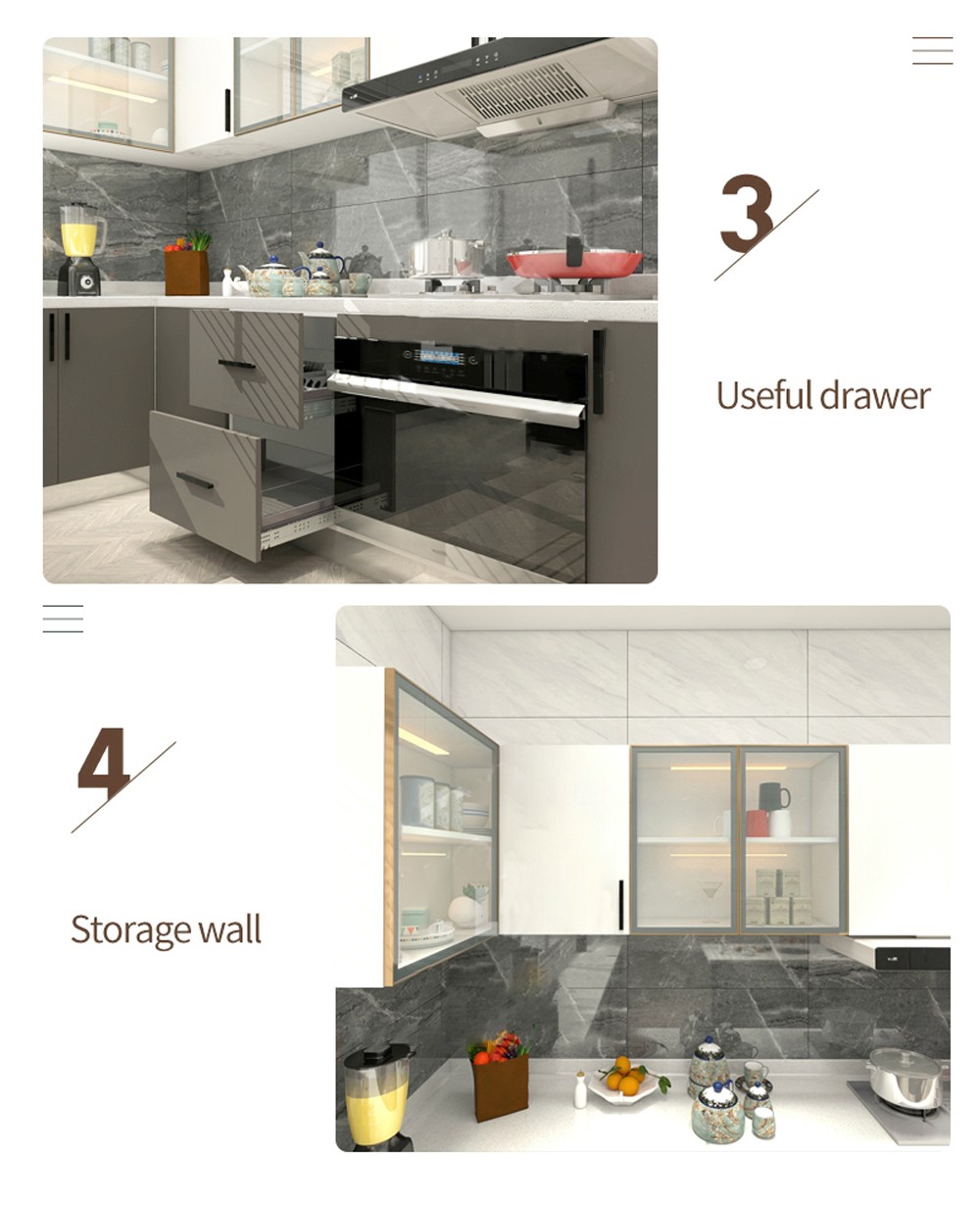 2020 UV lacquer Modern Kitchen cabinet-GK-003