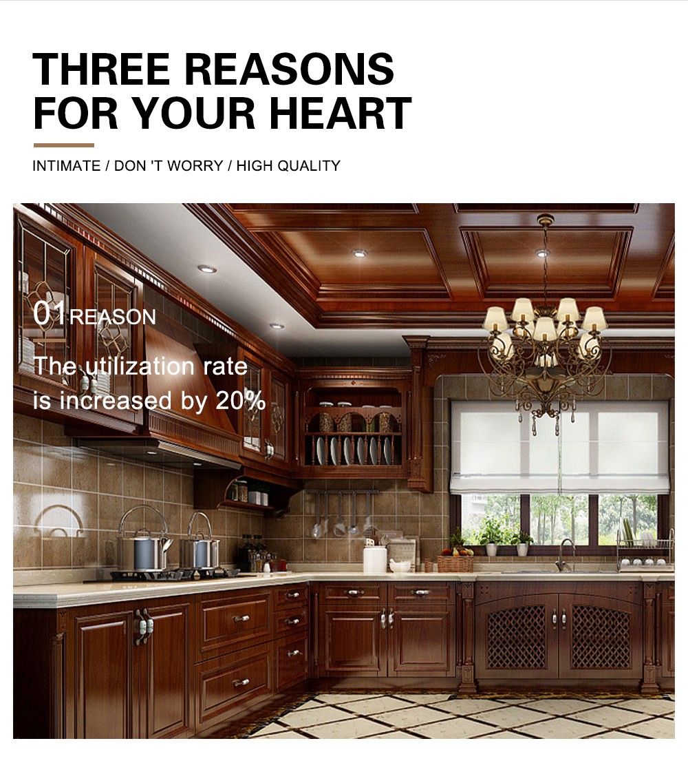 American style Clasic style PVC with HDF kitchen-GK-555