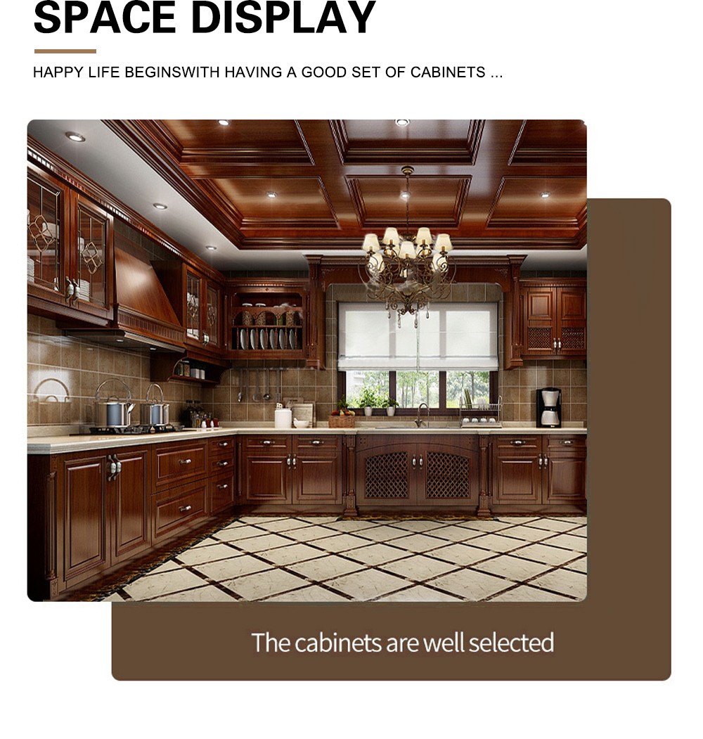 American style Clasic style PVC with HDF kitchen-GK-555