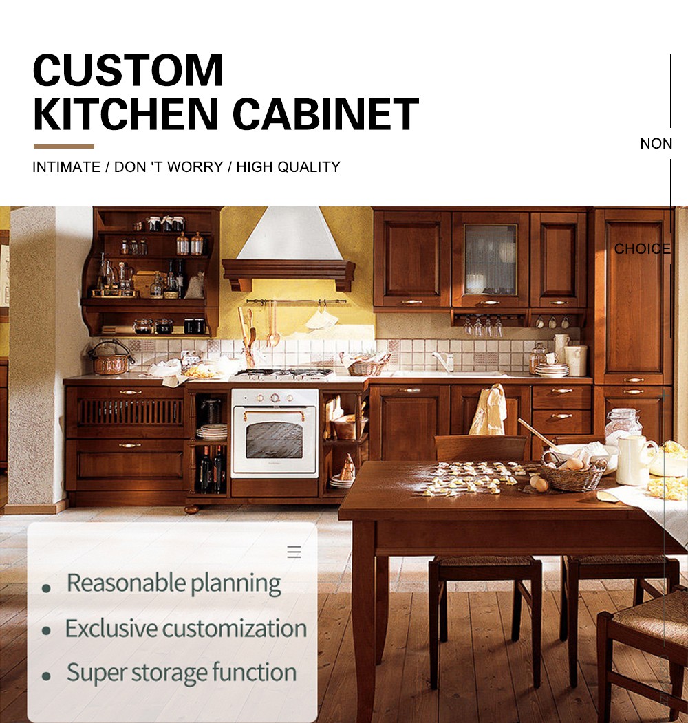 American style classical PVC with HDF kitchen GK-518