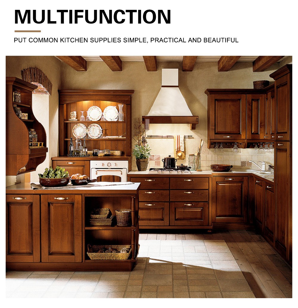 American style classical PVC with HDF kitchen GK-518