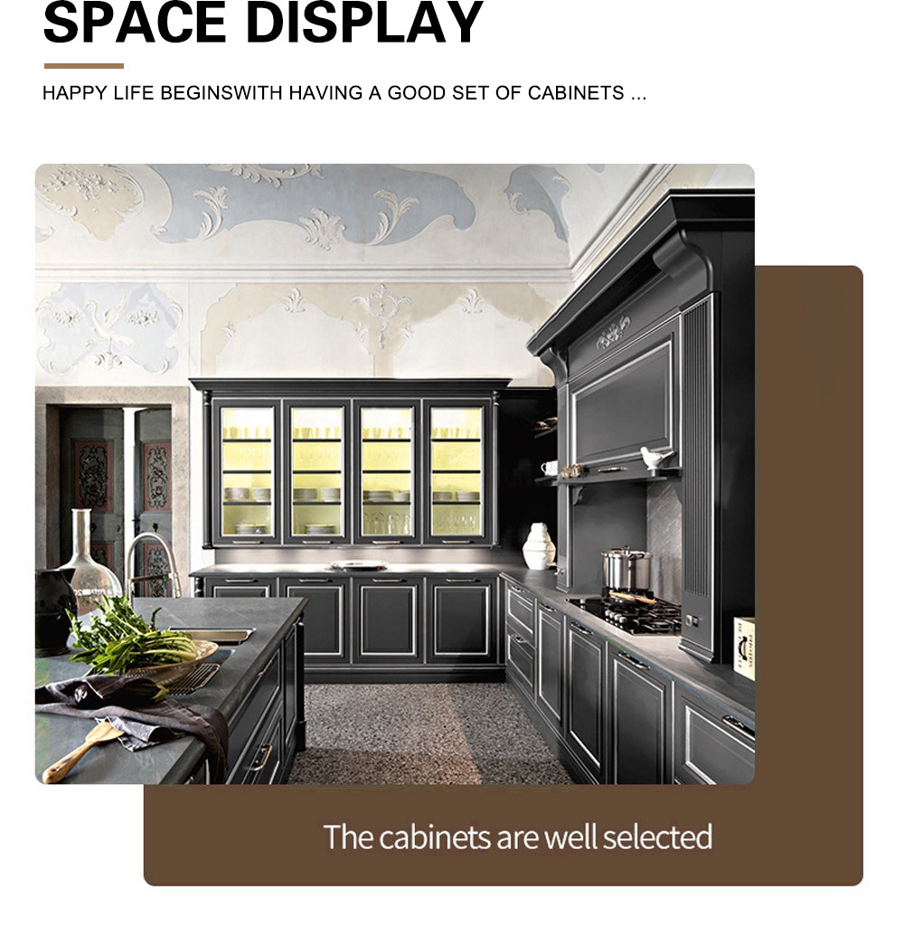 American style classical PVC with HDF kitchen GK-530