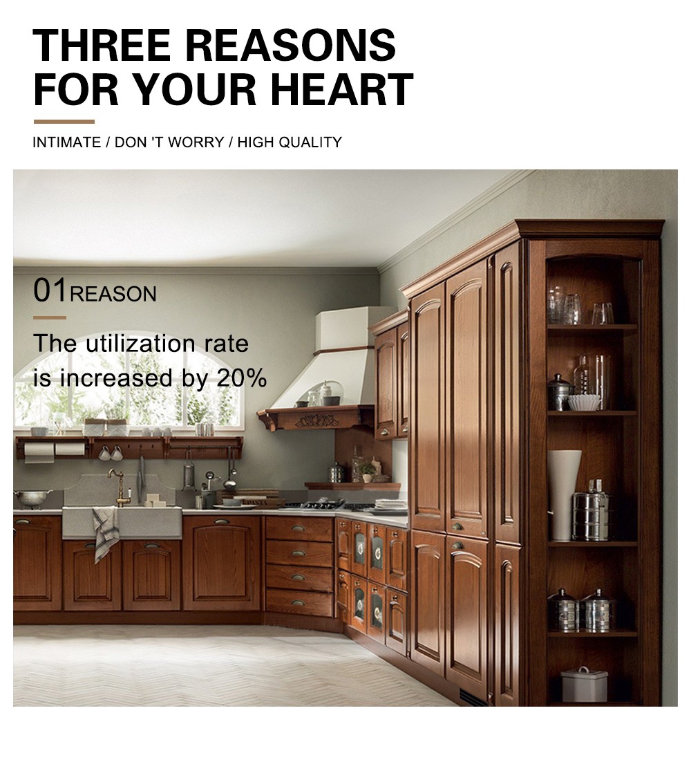 American style Classical style PVC with HDF kitchen-GK-763