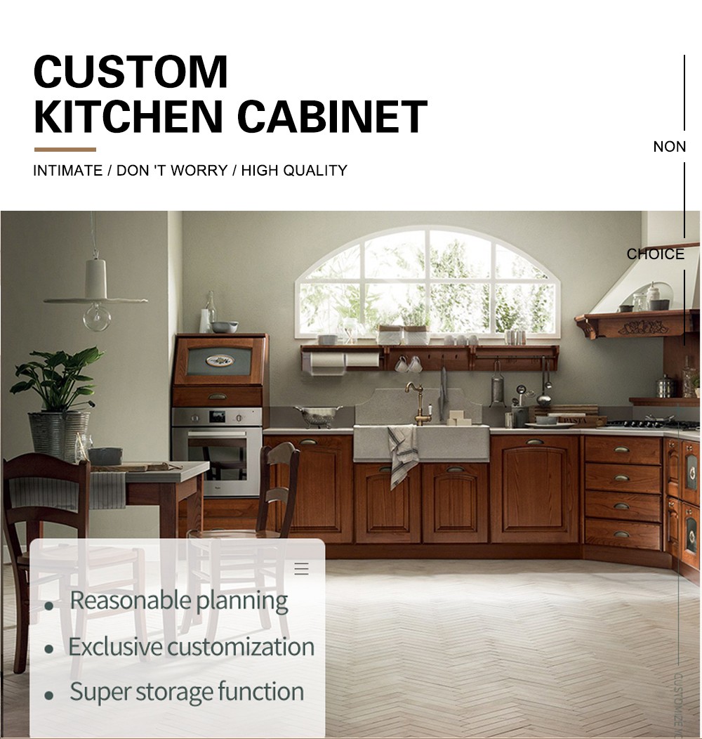 American style Classical style PVC with HDF kitchen-GK-763