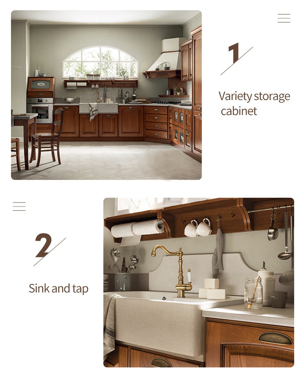 American style Classical style PVC with HDF kitchen-GK-763