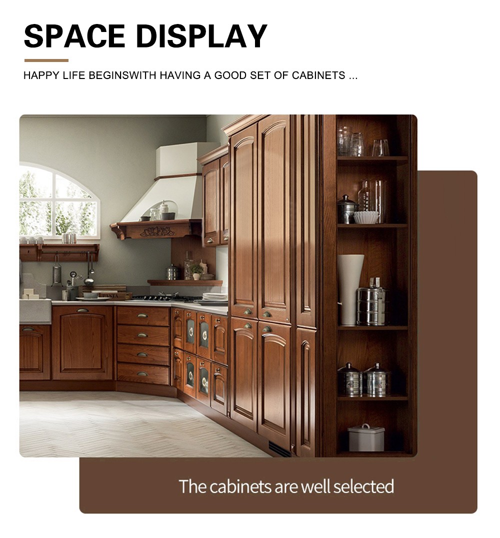 American style Classical style PVC with HDF kitchen-GK-763