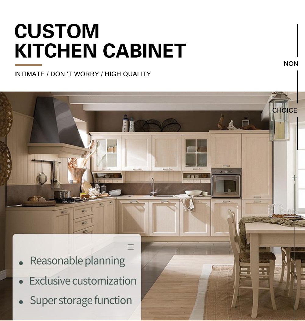 American style Kitchen cabinet PVC with HDF-GK-397