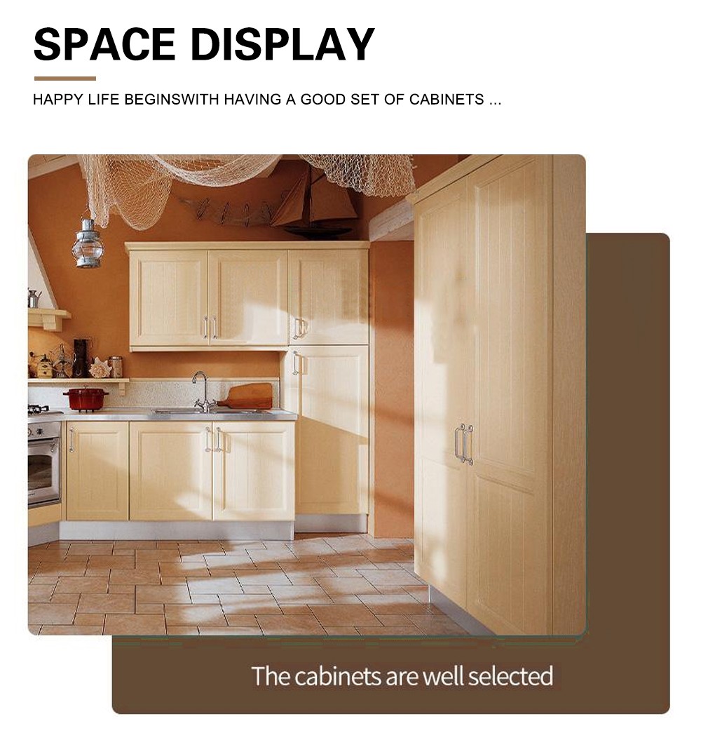 American style Kitchen cabinet PVC with HDF-GK-397