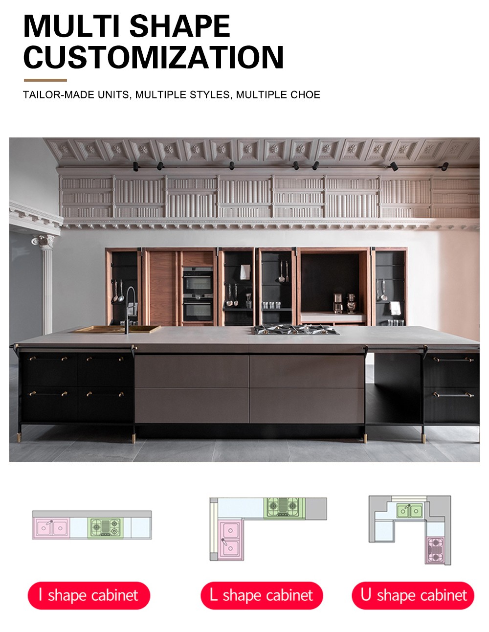 American style kitchen PVC with HDF GK-361