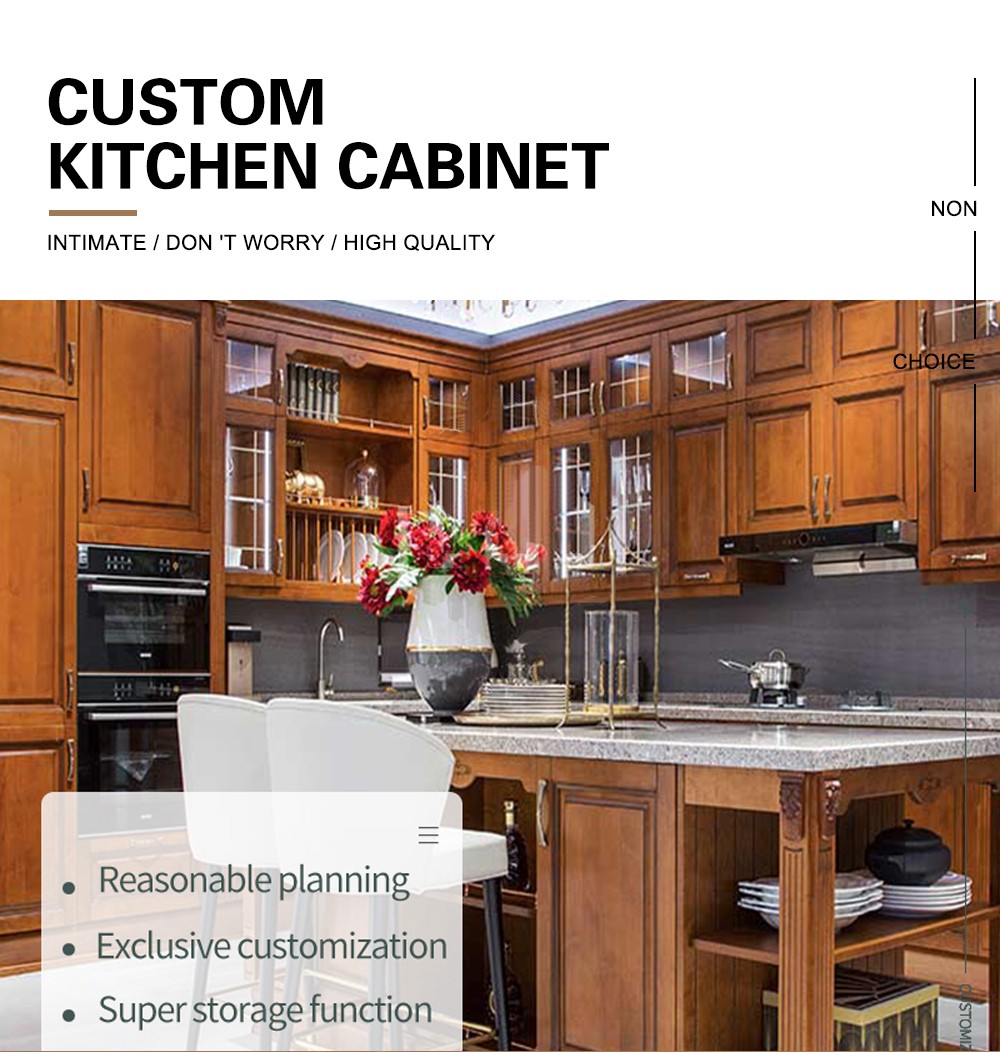 American style kitchen PVC with HDF-GK-307