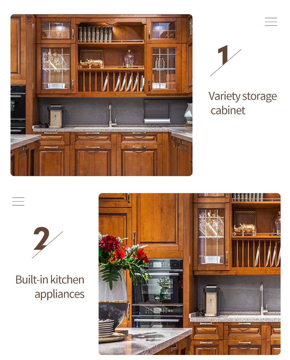 American style kitchen PVC with HDF-GK-307