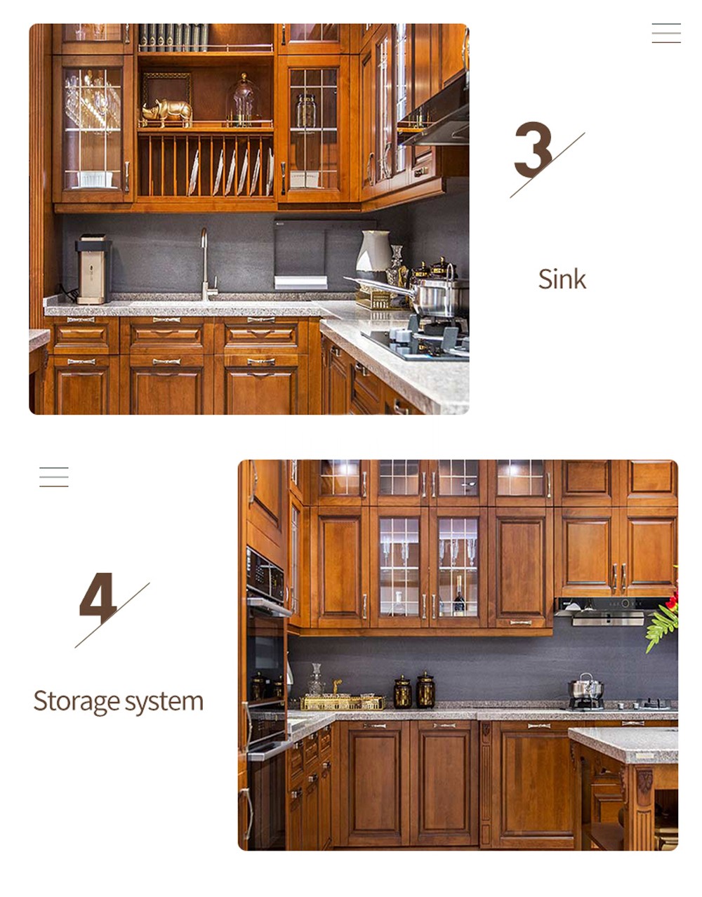 American style kitchen PVC with HDF-GK-307