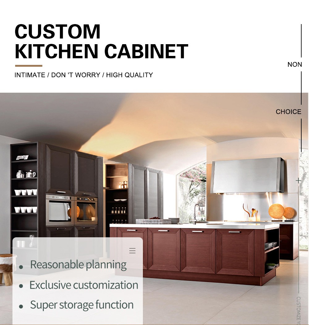 American style kitchen PVC with HDF-GK-398