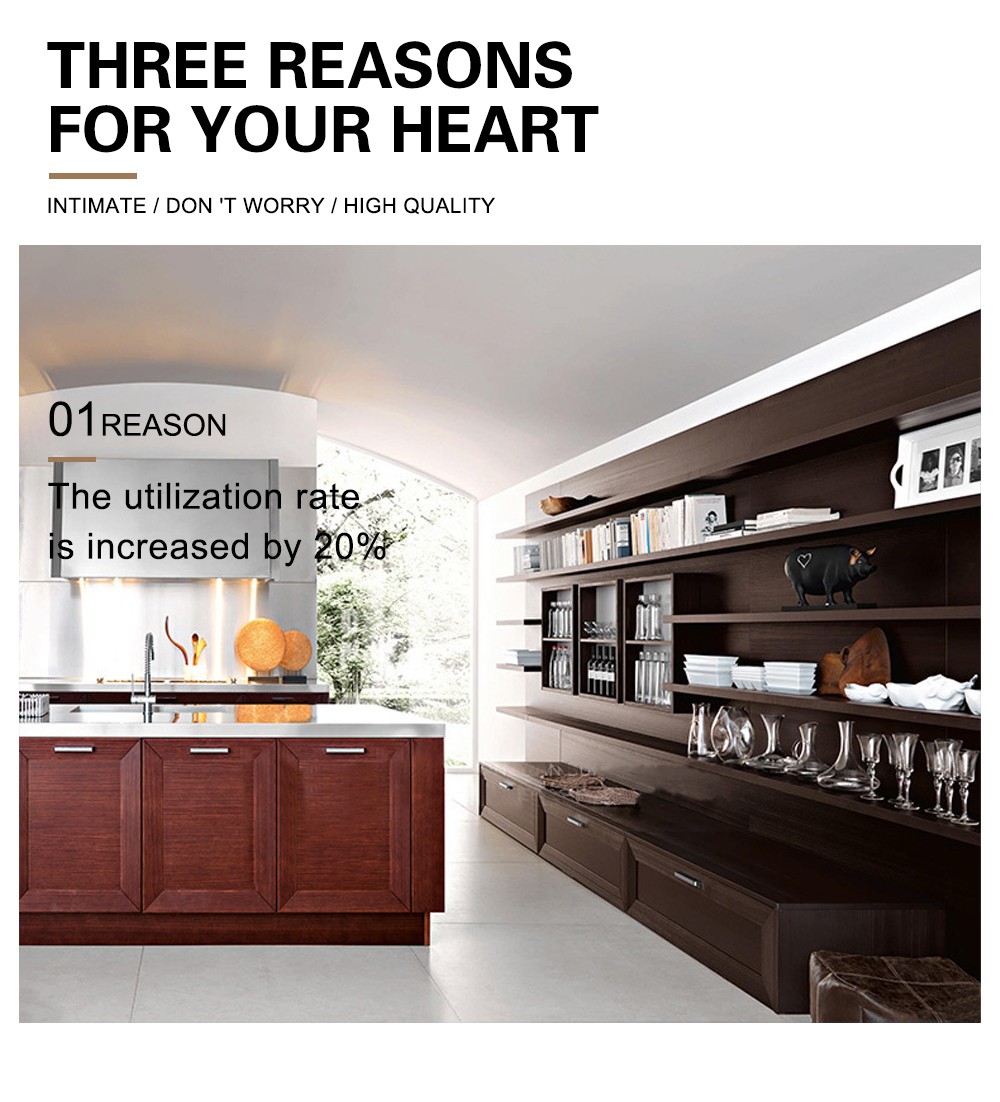 American style kitchen PVC with HDF-GK-398