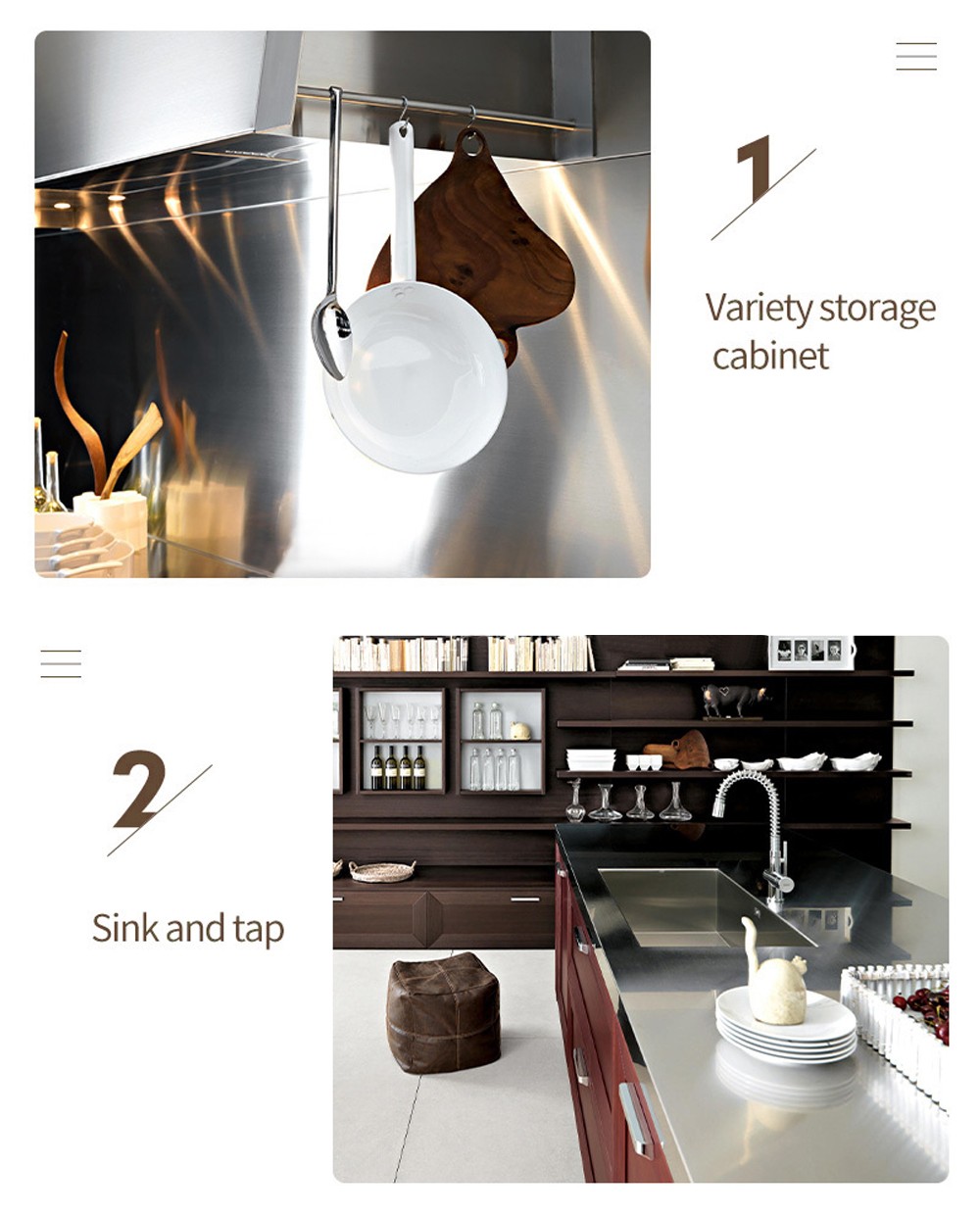 American style kitchen PVC with HDF-GK-398
