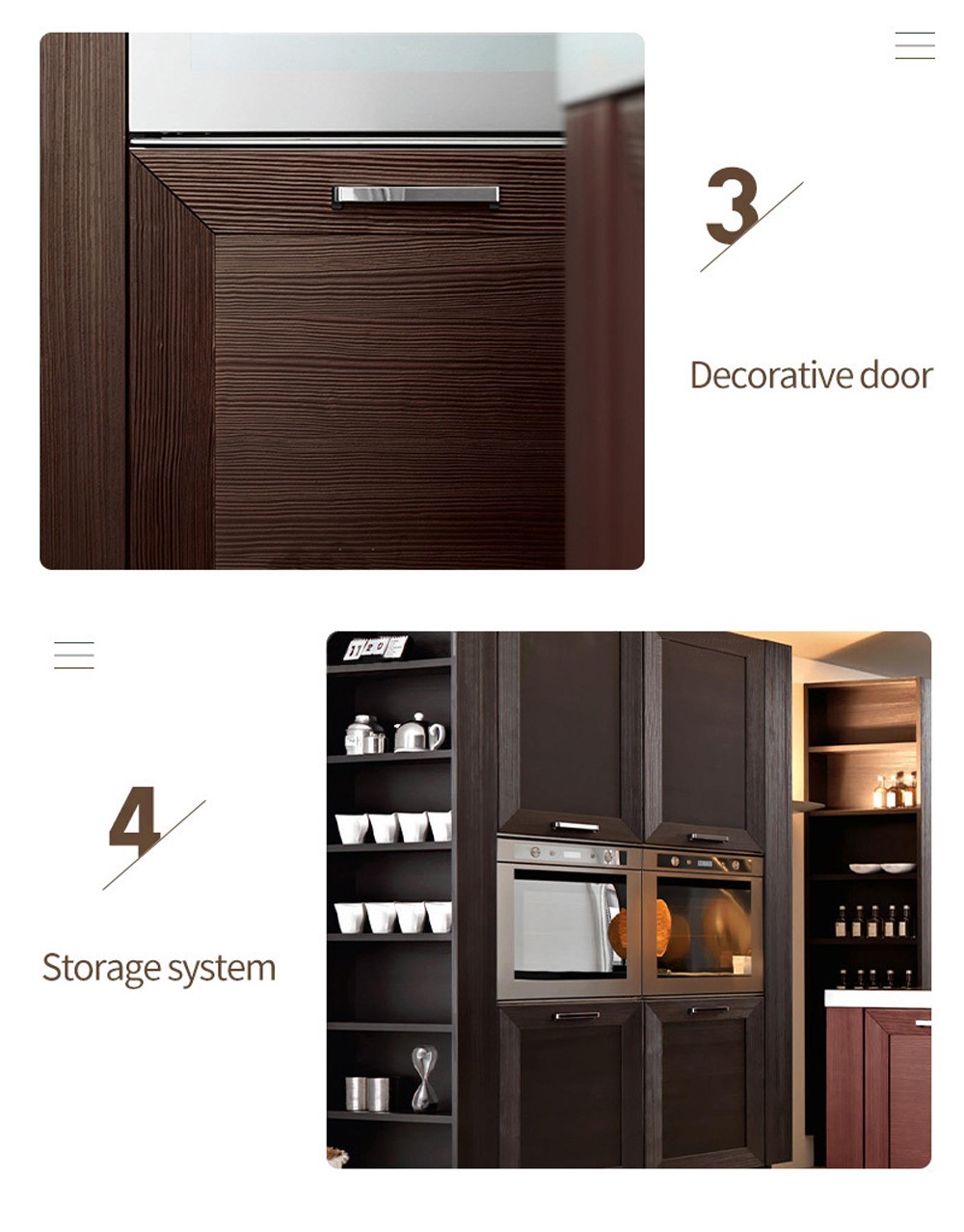 American style kitchen PVC with HDF-GK-398