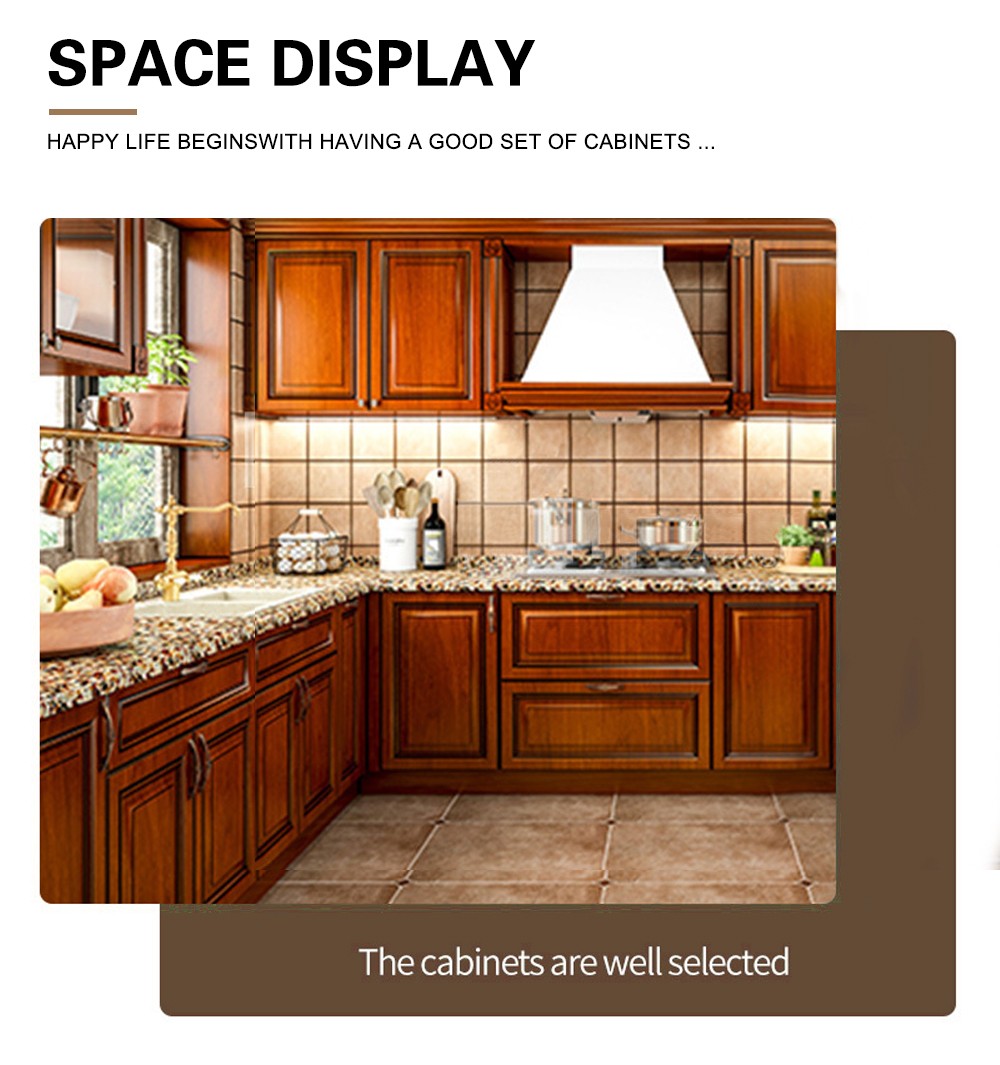 American style PVC with HDF classical kitchen-GK-234