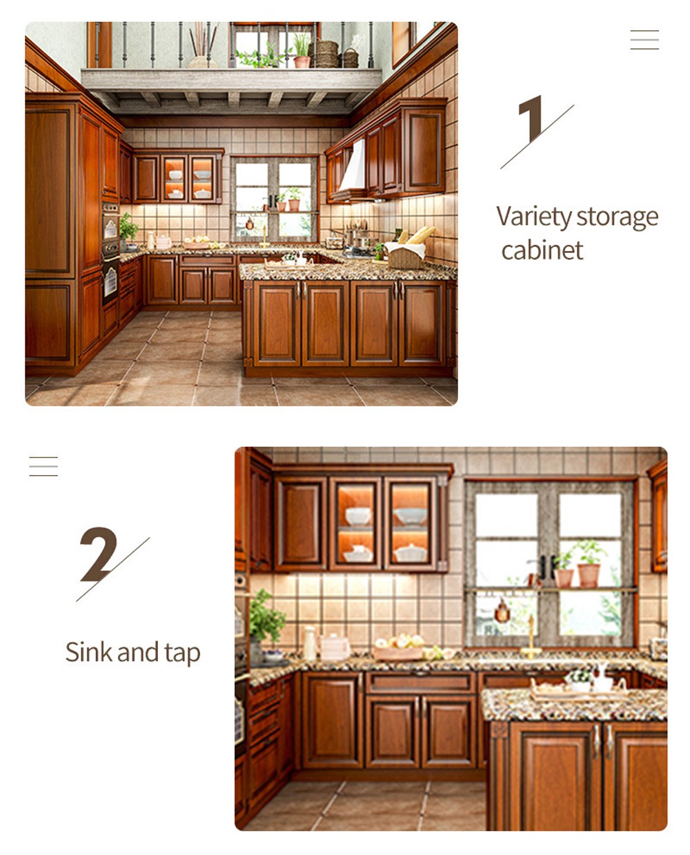 American style PVC with HDF classical kitchen-GK-234