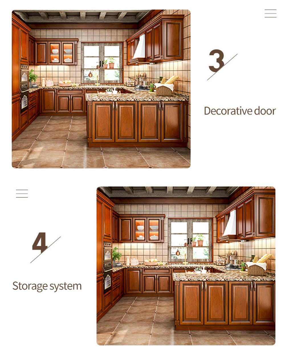 American style PVC with HDF classical kitchen-GK-234