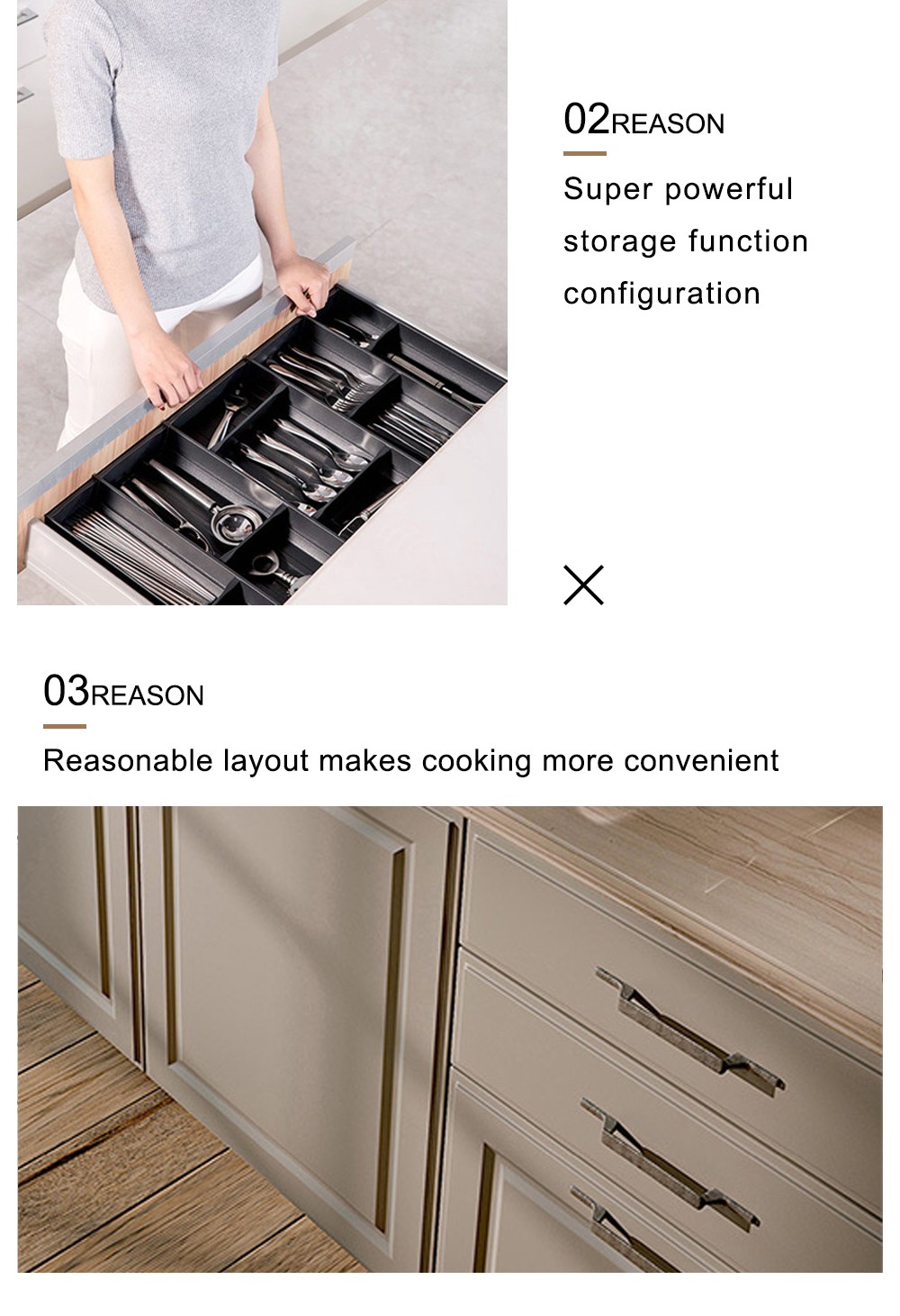American style solidwood PVC with HDF Kitchen cabinet GK-539