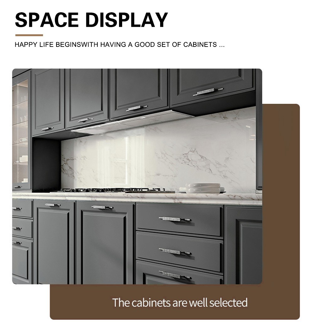 American style solidwood PVC with HDF Kitchen cabinet GK-539