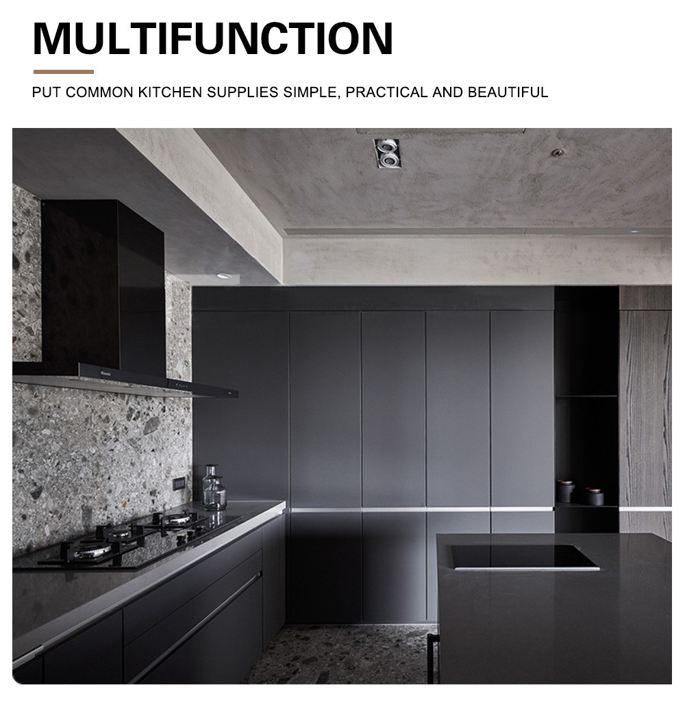 Black style Melamine with particle board kitchen GK-486