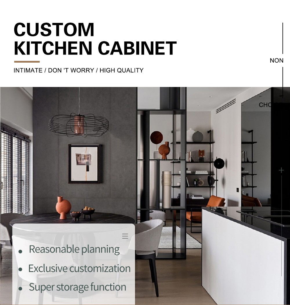Black style UV lacquer with HDF kitchen-GK-441