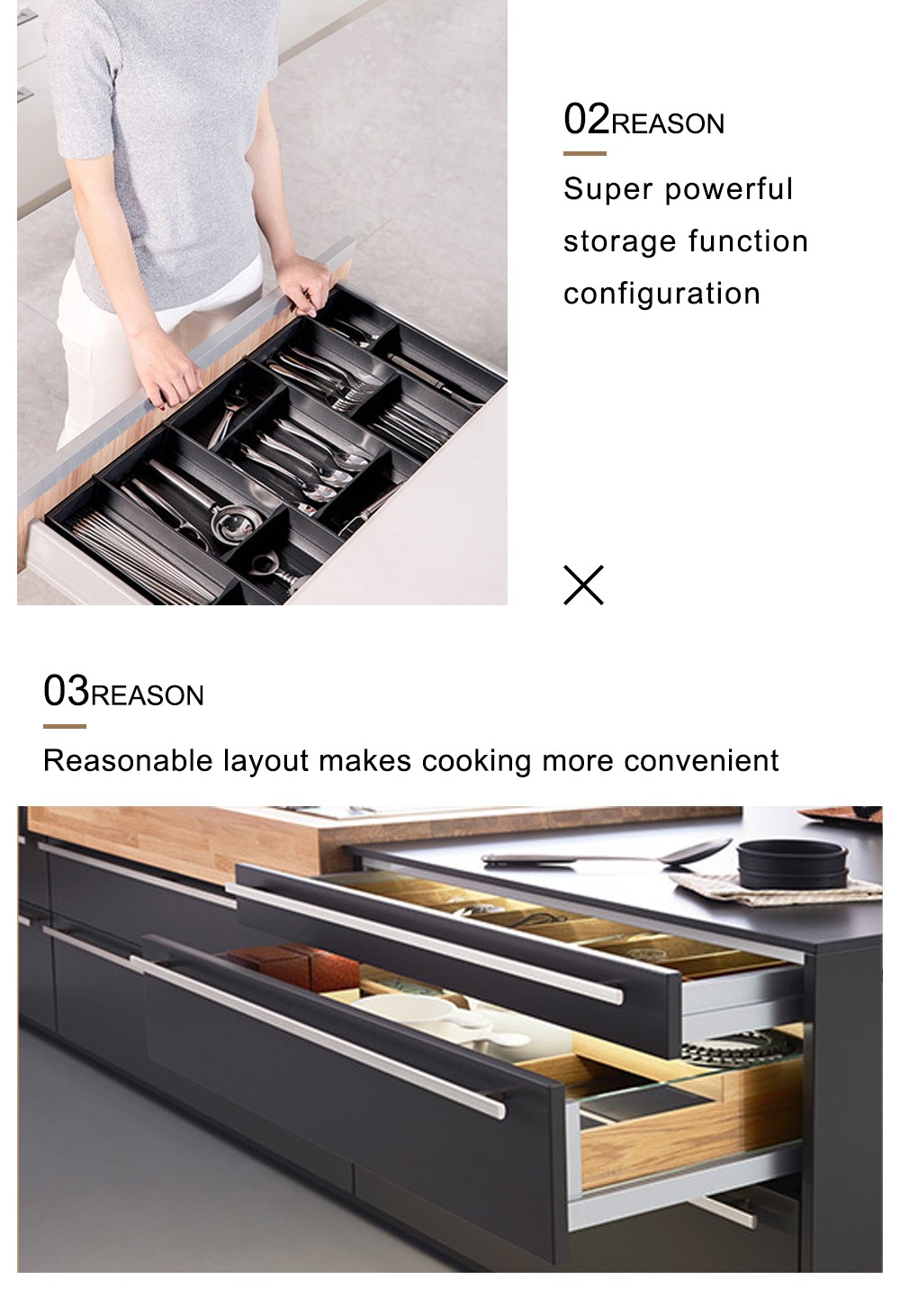 Black style UV lacquer with HDF kitchen-GK-441