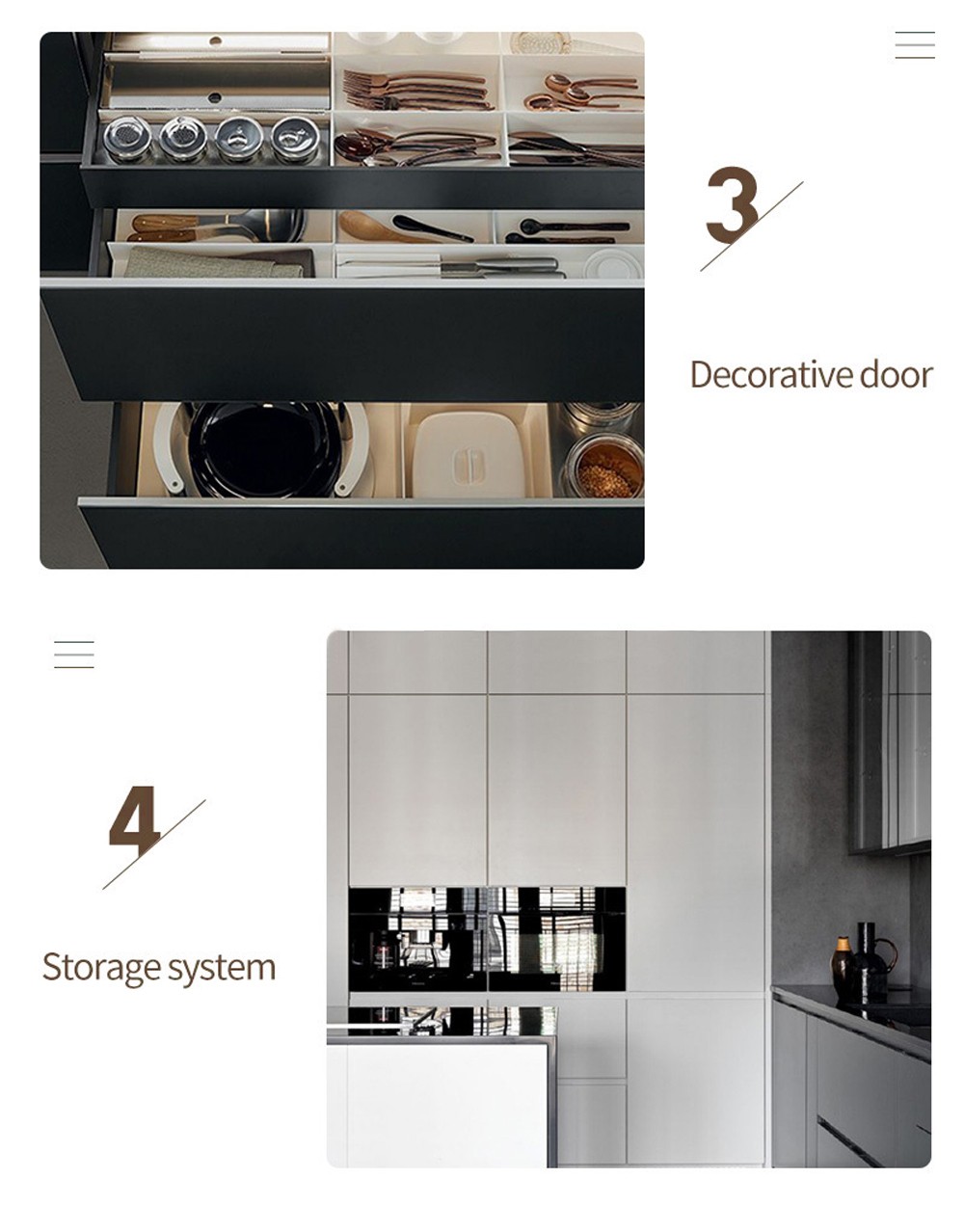 Black style UV lacquer with HDF kitchen-GK-441