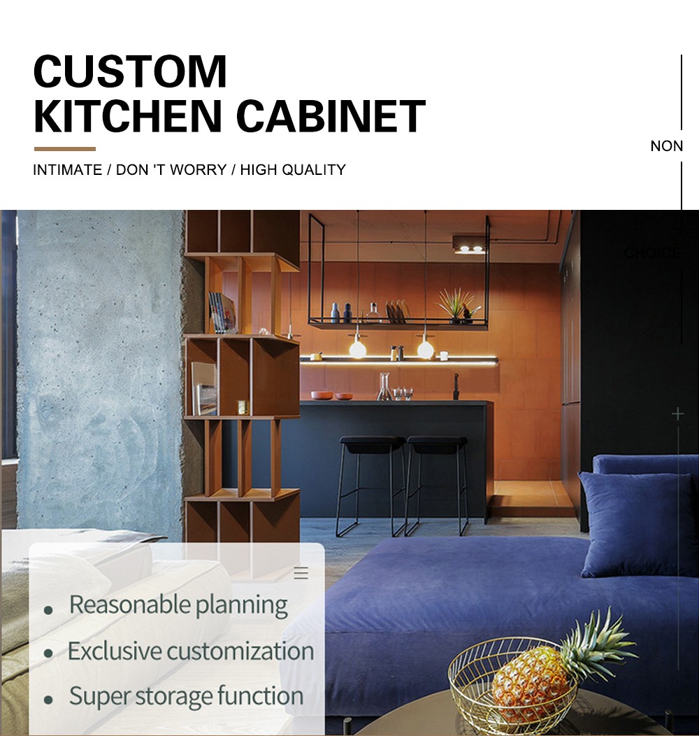 Black style UV lacquer with HDF kitchen-GK-847