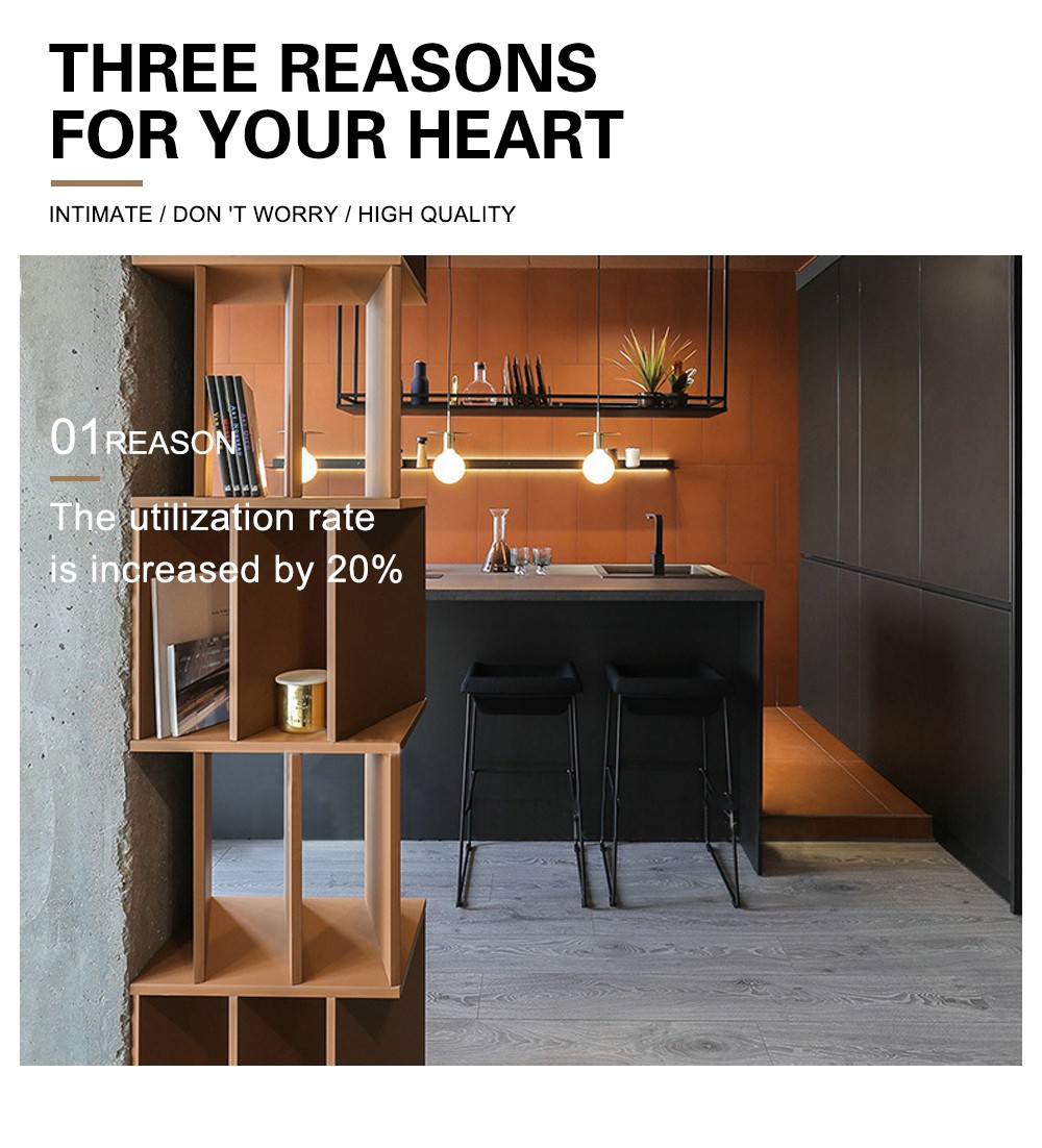 Black style UV lacquer with HDF kitchen-GK-847
