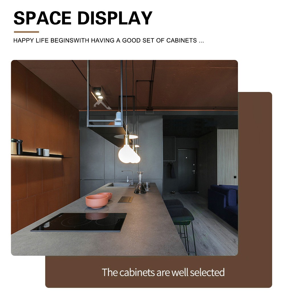 Black style UV lacquer with HDF kitchen-GK-847