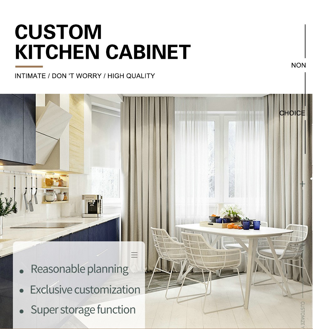 Black style UV lacquer with HDF kitchen-GK-886
